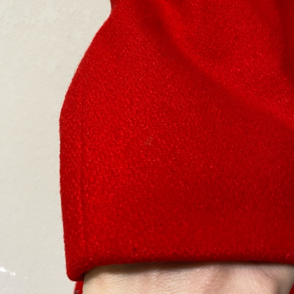 ROTHSCHILD Vintage Women’s Wool Long Coat Size 12 Red and Black Luxury Winter - Picture 7 of 15